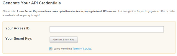 Moz API Key