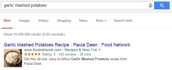 Recipe Rich Snippets